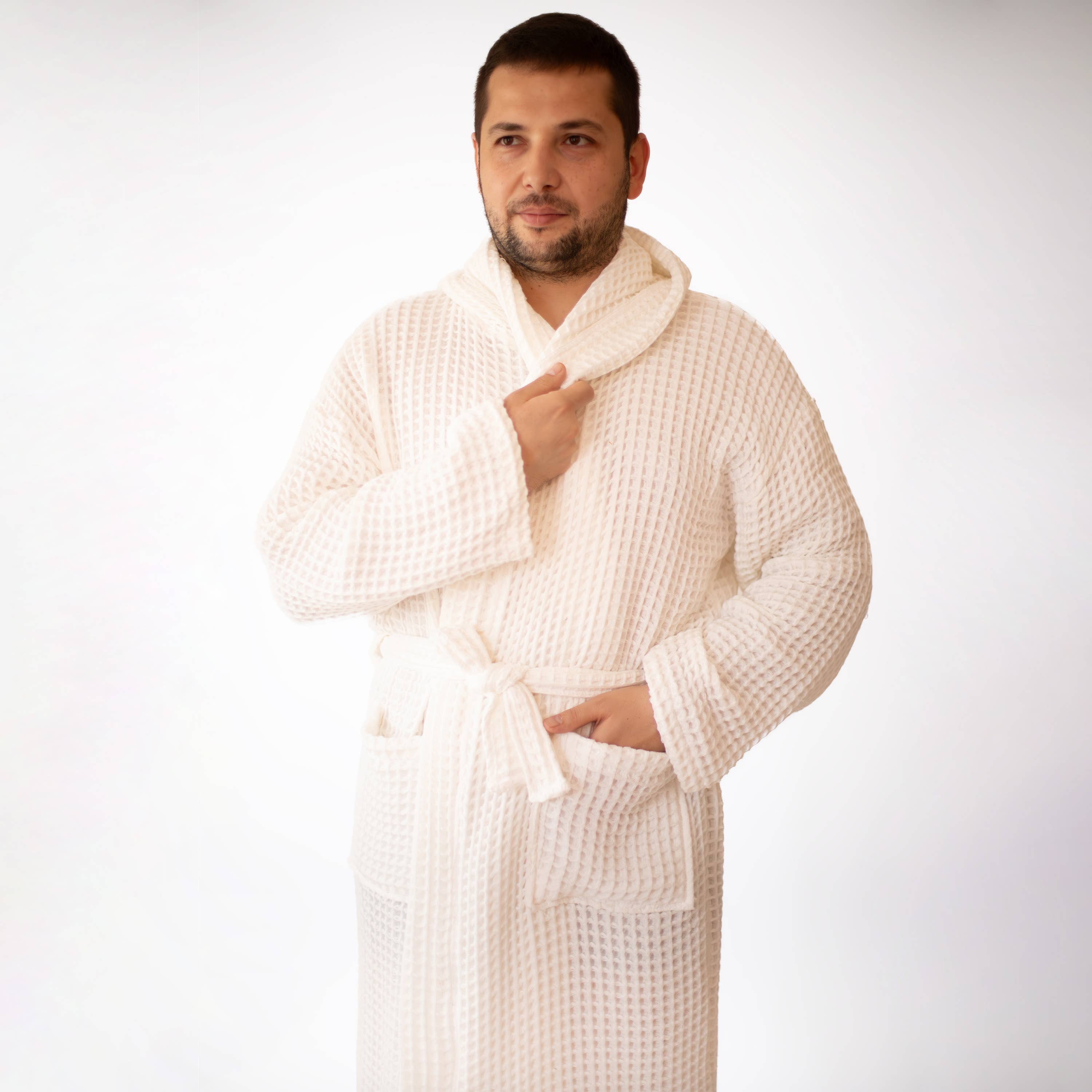 Vivamaison – Engroshandel Morgenkåbe - Unisex – Premium Vaflet Bomuld Badekåbe, Unisex Spa Komfort7