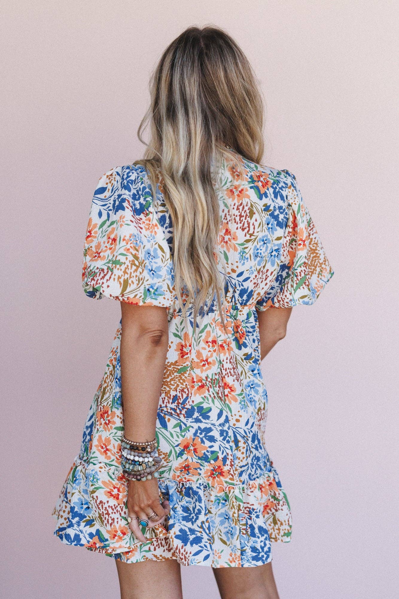 Marron Robe Flora Belle - Floral Marron en vente sur Faire6