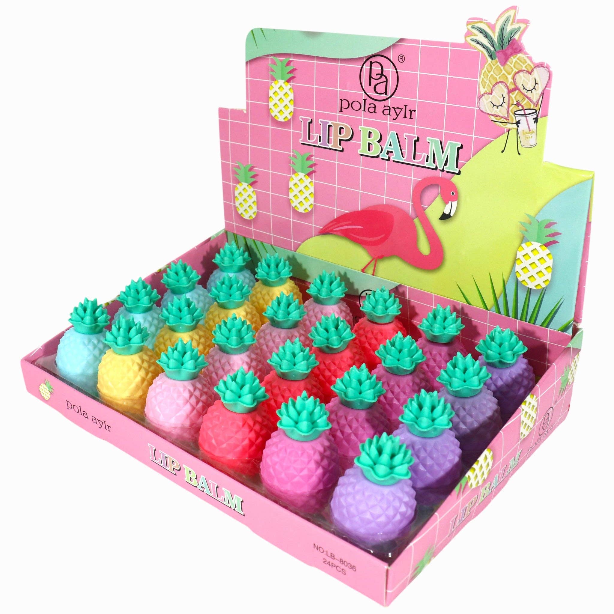 ASSORTI Baume à lèvres à l'ananas LB4319-1 (24PC) en vente sur Faire15