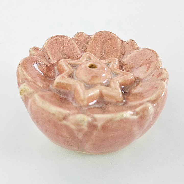 Porte-encens en céramique Fleur de Lotus pour la vente par MAROMA USA