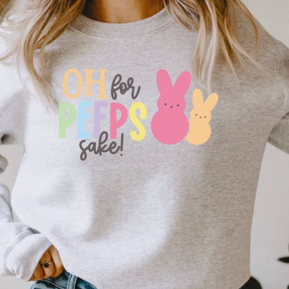 Oh For Peep's Sake Sweatshirt mit Rundhalsausschnitt für den Großhandel von Peach Closet