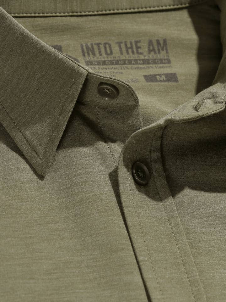 INTO THE AM - Vente Chemise à col boutonné – homme - Chemise boutonnée à manches longues pour hommes60