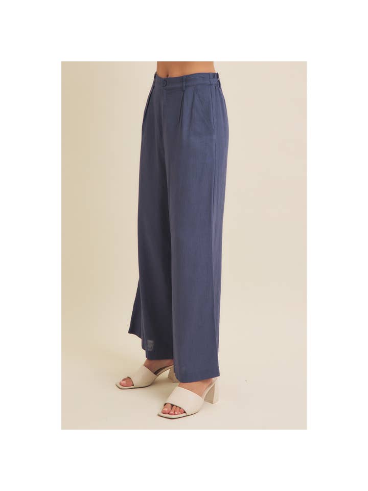 in february - Wholesale Pants - Women's - MINIMALIST MUSE DRAPEY WIDE-LEG LINEN TROUSERS2