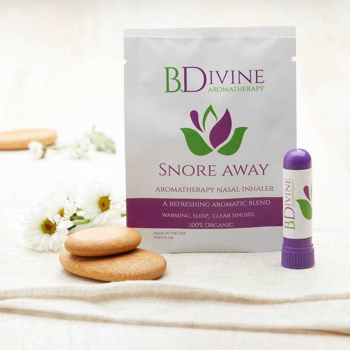 Snore Away Essential Oil Aromatherapy Nasal Inhaler, Organic for wholesale by B. Divine Aromatherapy