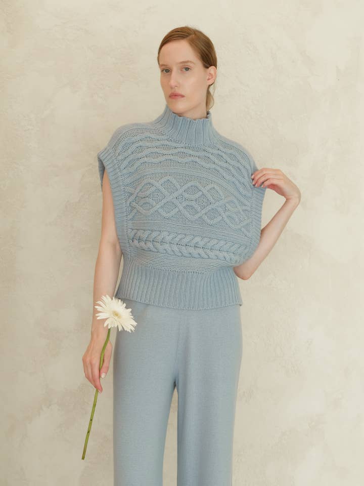 Lèmme - Wholesale Tunic Sweater - Women's - Cashmere Mix Maxi Cable Tunic