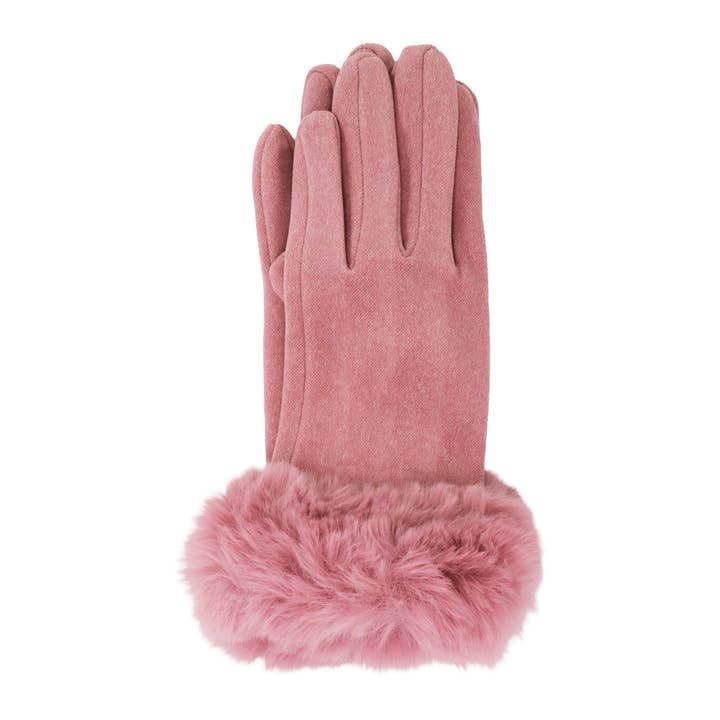 ASSORTED Women's Faux Fur Cuffed Faux Wool Winter Gloves for wholesale on Faire7