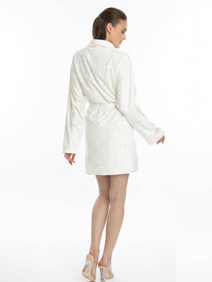 Wrap Up by VP - Wholesale Robe - Women's - Bliss Angel White Short Robe4