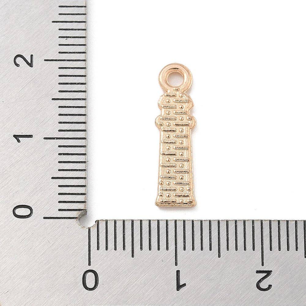 Love, Paige Designs - Wholesale Individual Charm/Pendant - Lighthouse Gold Red Charm2