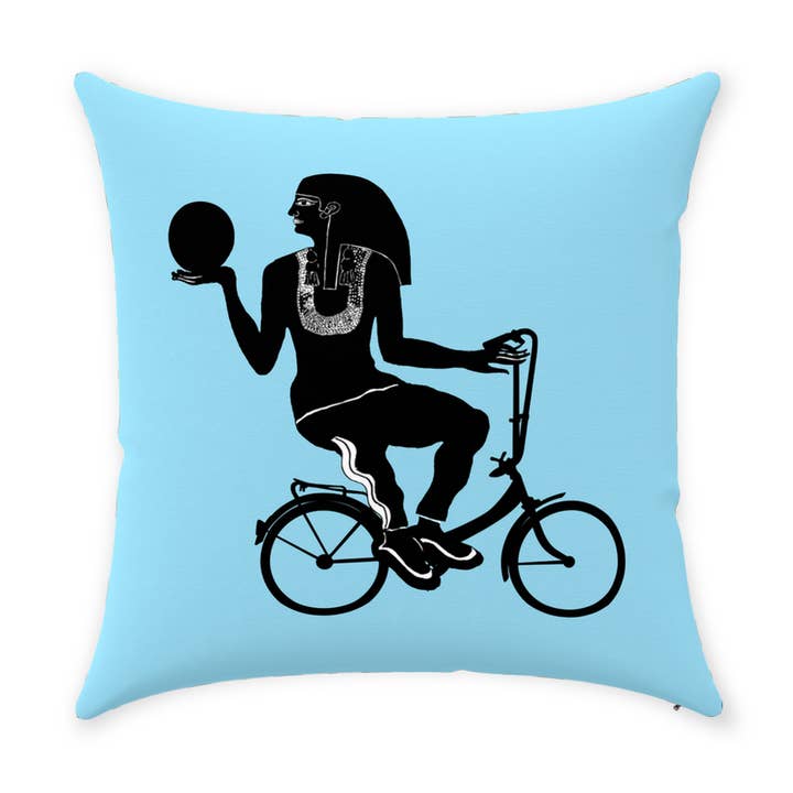 Egyptian Katakura -- Bike Life Throw Pillow for wholesale by Bicycle Utopia
