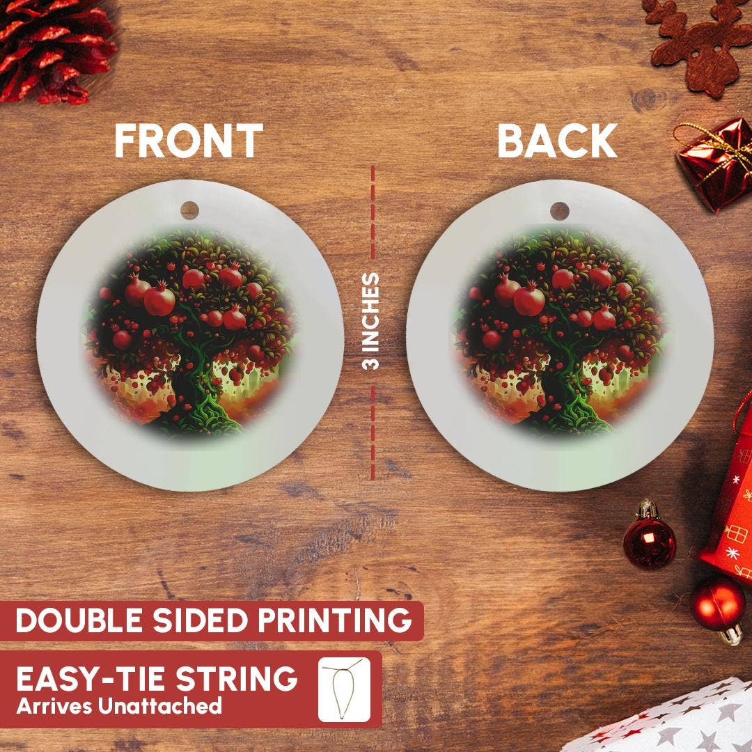 3dRose - Wholesale Ornament - 3dRose, Persephones Underworld Pomegranate Garden, Ornament2