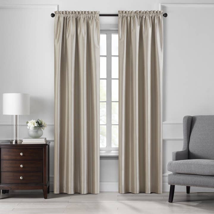 Threadmade Home - Wholesale Curtain - Colette Faux Silk Blackout Window Curtain & Scallop Valance3