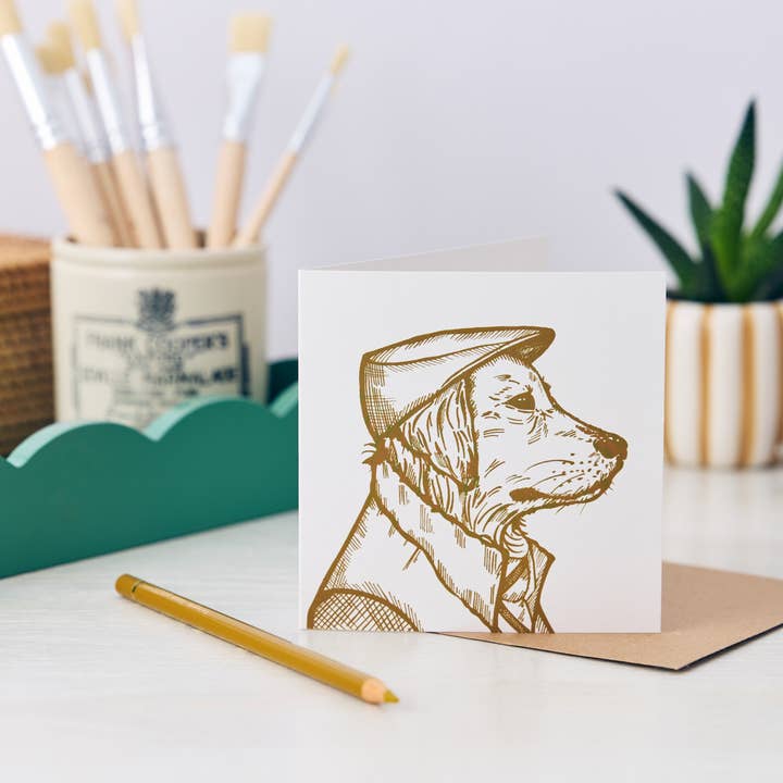 Ted Retriever Greetings Card for wholesale by Wild Things