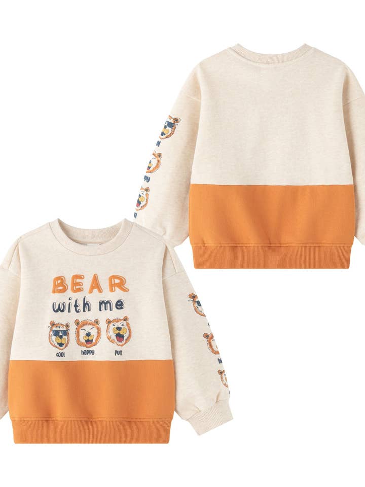 Fleecetröja med långa ärmar för pojkar, modell JBI65250 för wholesale av Newness Kids