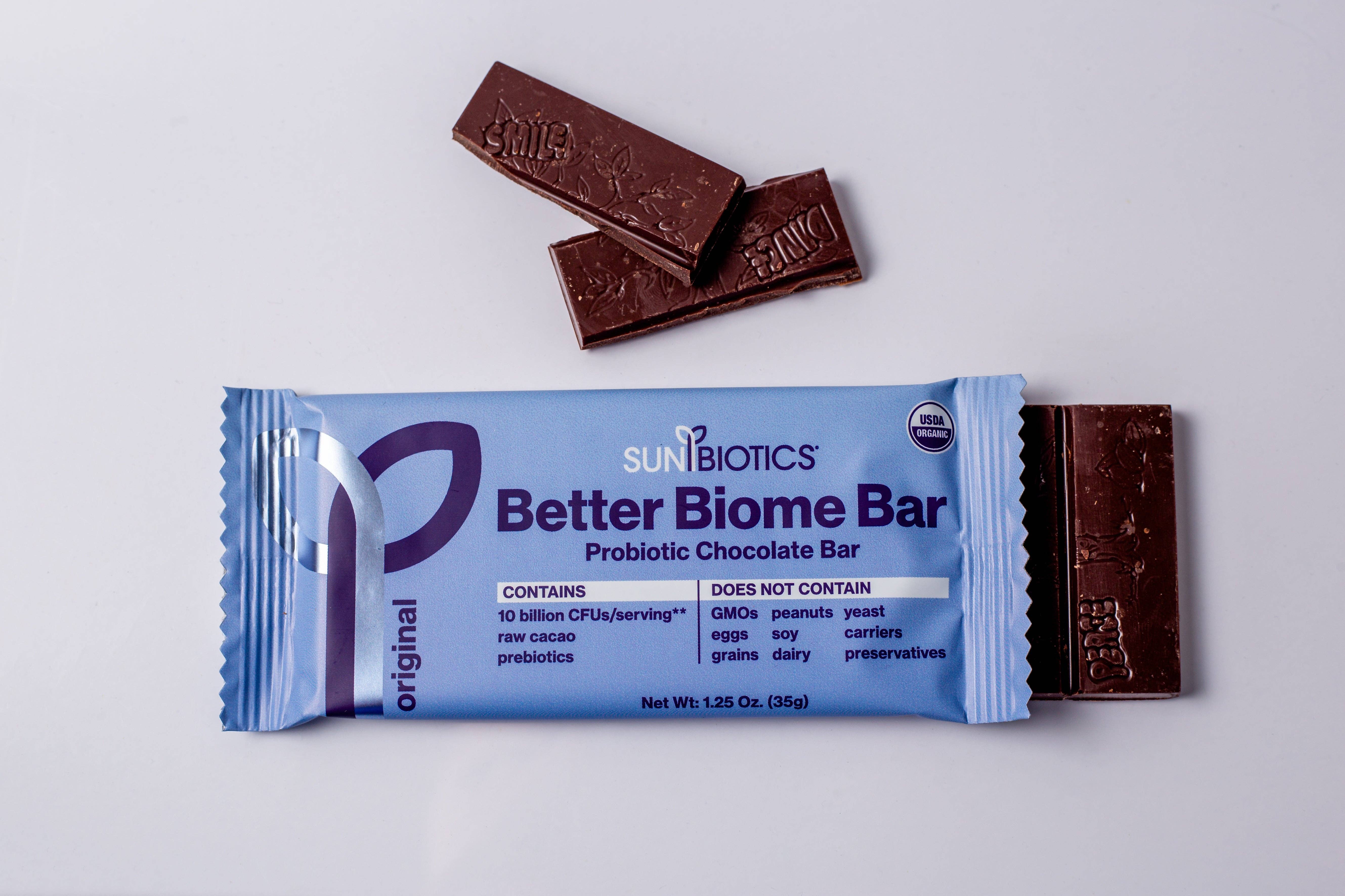 Windy City Organics - Wholesale Chocolate Bar - Better Biome Bar - Probiotic Chocolate Bar - Original2