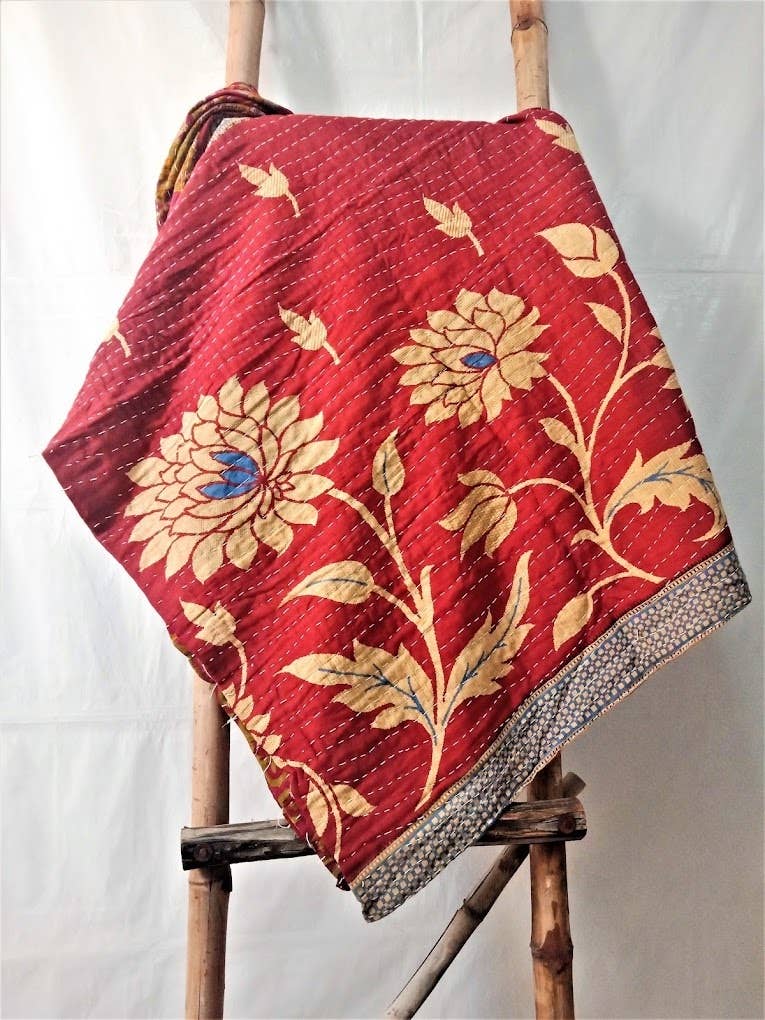 Meghcraft - Wholesale Quilt - Cotton Vintage Quilted Blanket-Bohemian Bed Decor Throw3