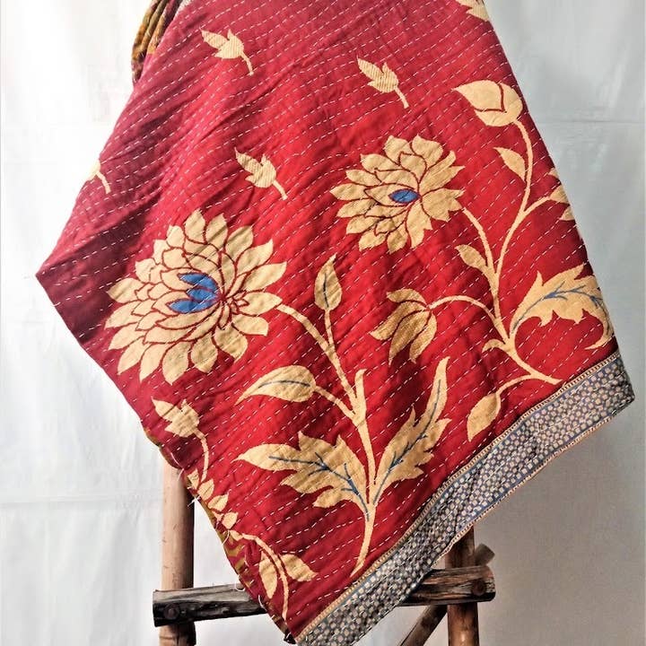 Meghcraft - Wholesale Quilt - Cotton Vintage Quilted Blanket-Bohemian Bed Decor Throw3