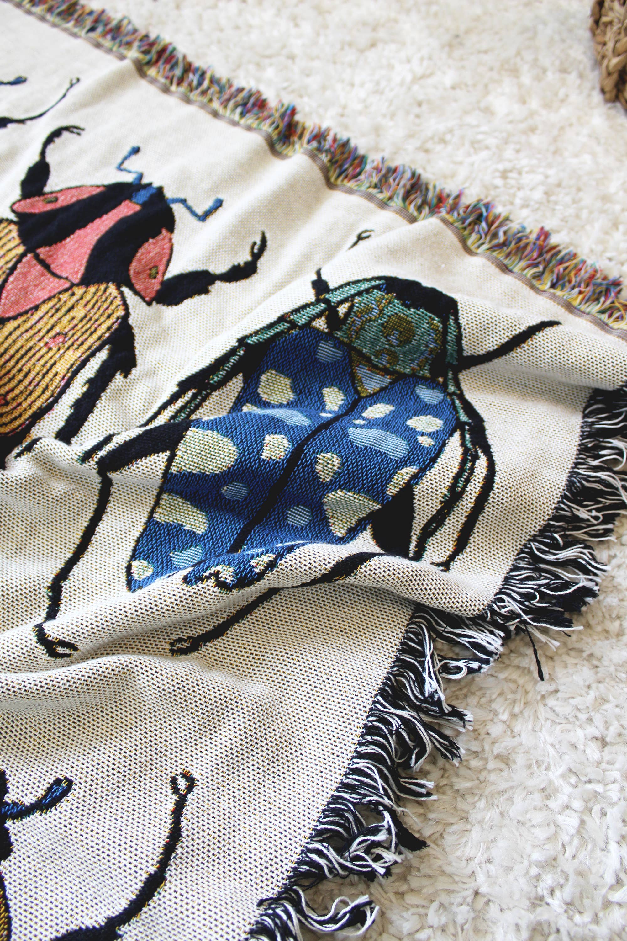 Calhoun & Co. - Wholesale Throw Blanket - Beetle Party Tapestry Blanket1