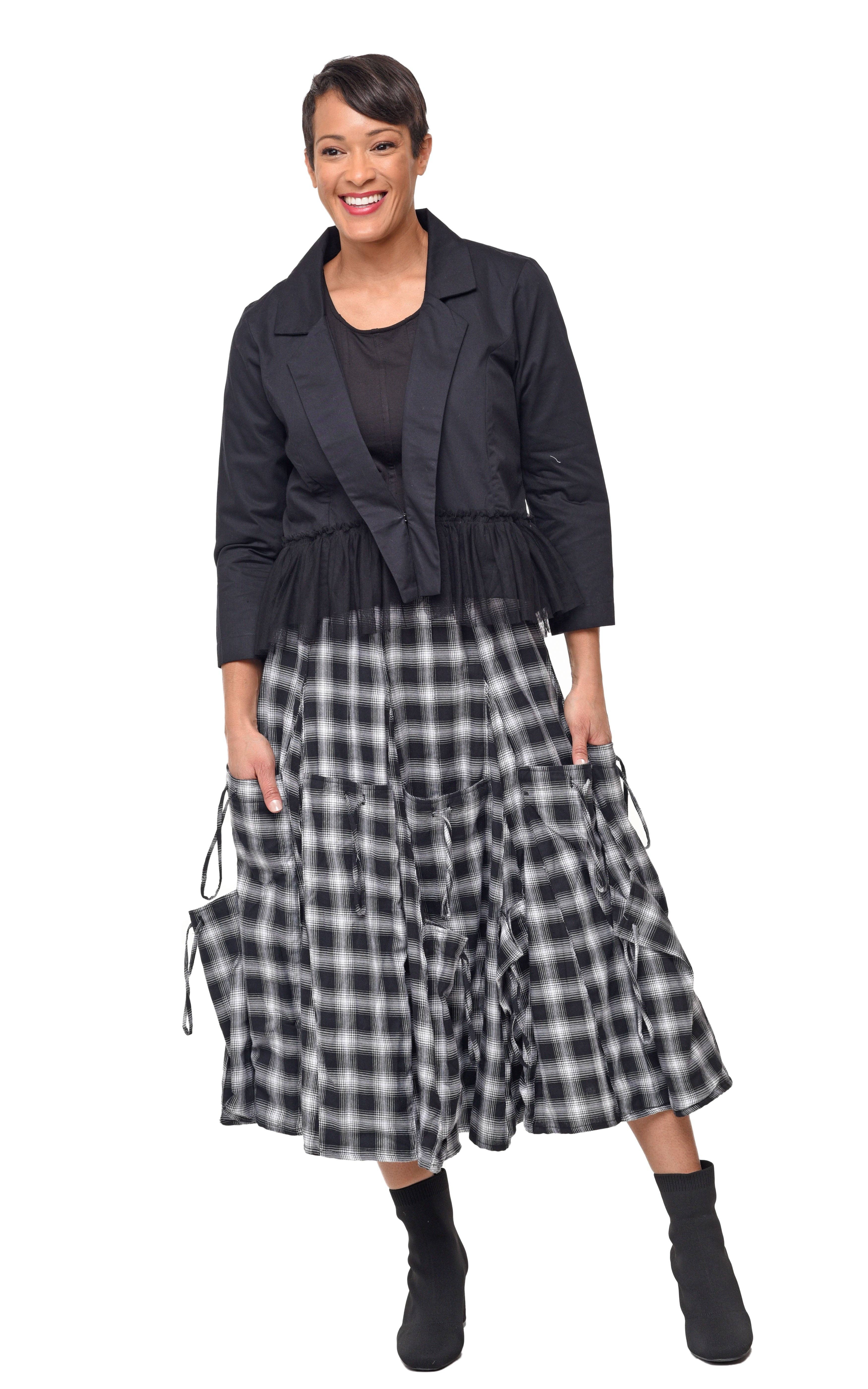 Tulip Clothing - Venta al por mayor Chaqueta - Mujer - Chaqueta Julianna T404 en sarga negra*5