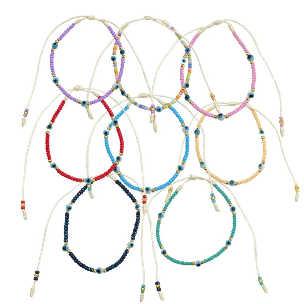 Earths Elements Wholesale - Wholesale Beaded Bracelet - Bracelet - Evil Eye Beaded, Assorted1