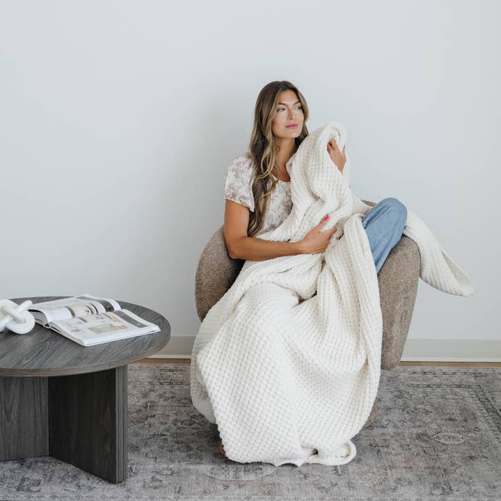 Saranoni - Wholesale Throw Blanket - WAFFLE KNIT THROW BLANKETS27