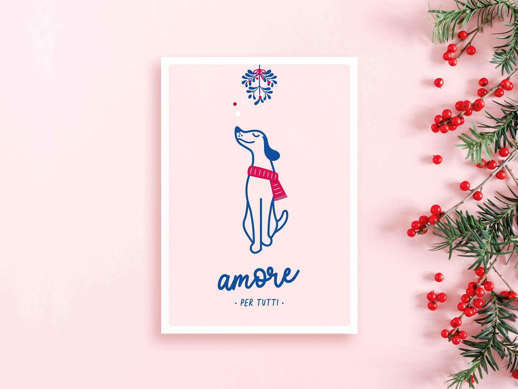 TANTE TIA - Wholesale Christmas Card - Christmas card "Amore Per Tutti" / Dog card0