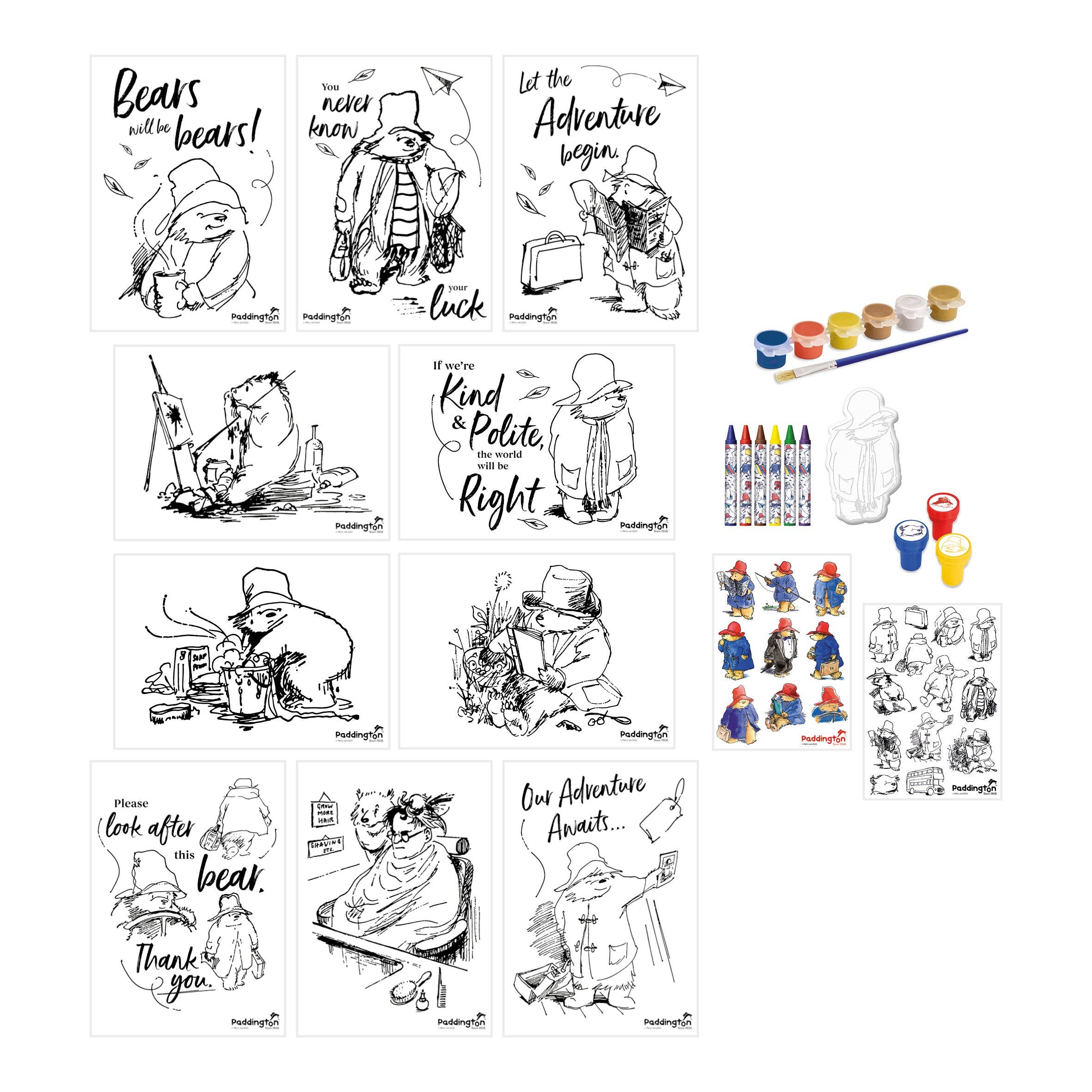 Robert Frederick Ltd - Wholesale Art Set - Kids & Baby - Paddington Children's Art Activity Set - Includes Paints, Crayons and Stickers4