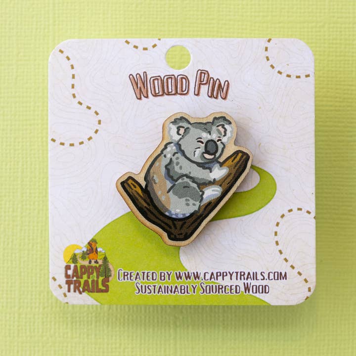 Spilla in Legno Koala per la vendita all'ingrosso da parte di Cappy Trails
