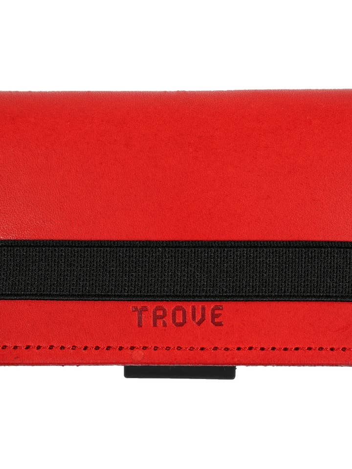 Envoltura de efectivo TROVE: cuero rojo y negro para venta al por mayor de TROVE