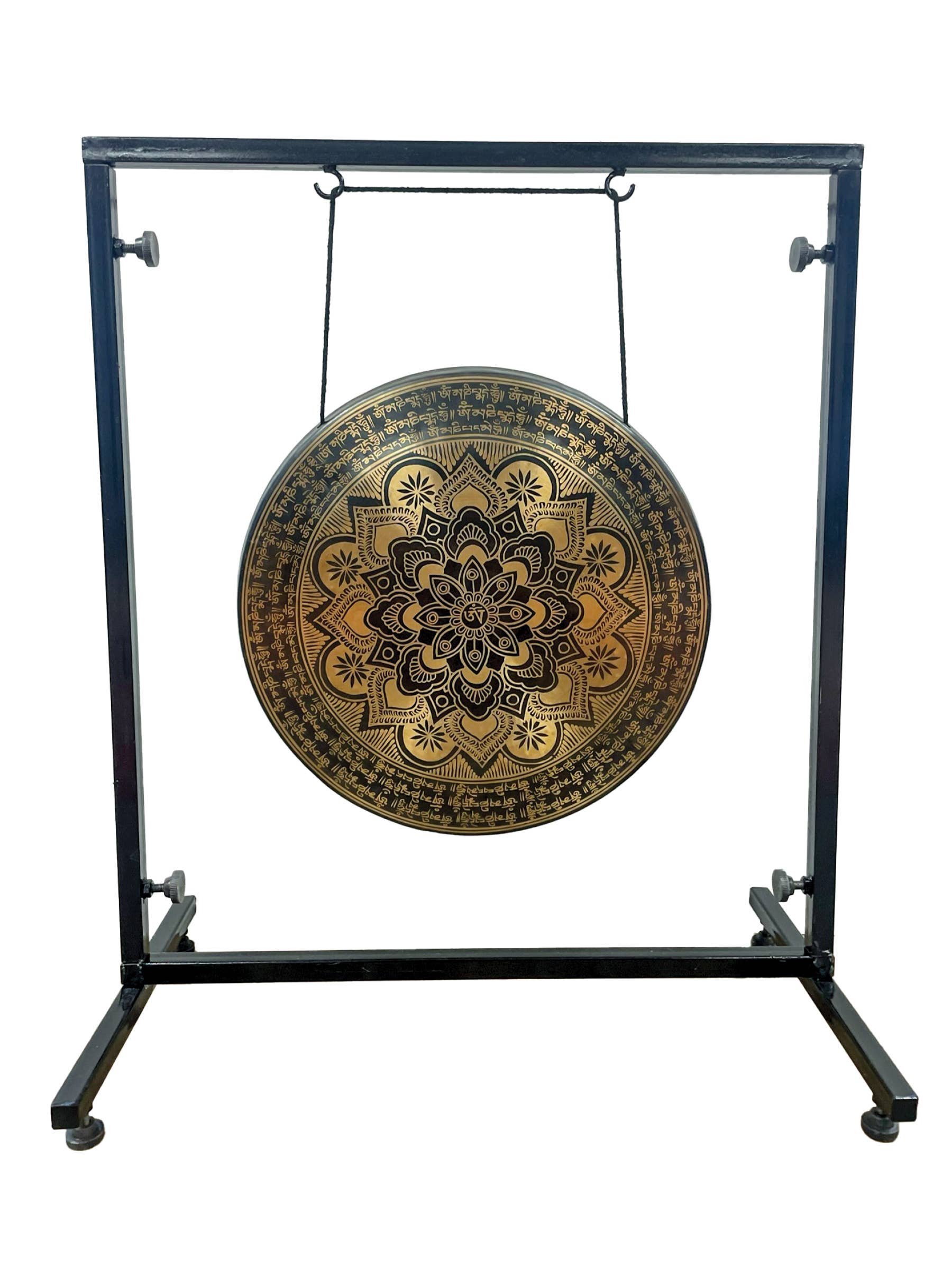 Yak & Yeti – wholesale Meditation supplies – Therapy Gong Lotus Sacred Geometry Engraved 
1