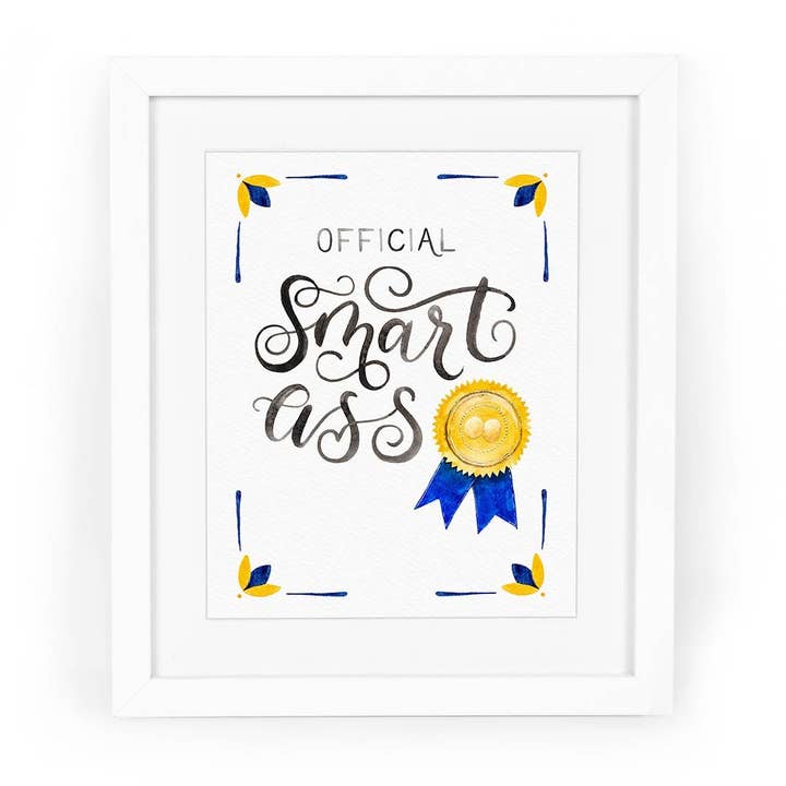 Official Smart Ass Watercolor Fine Art Giclee Print for wholesale by CharmCat