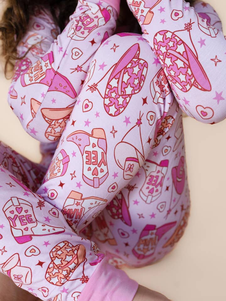 Bamboo Two Piece Set | Cowgirl for wholesale by Lucky Panda Kids