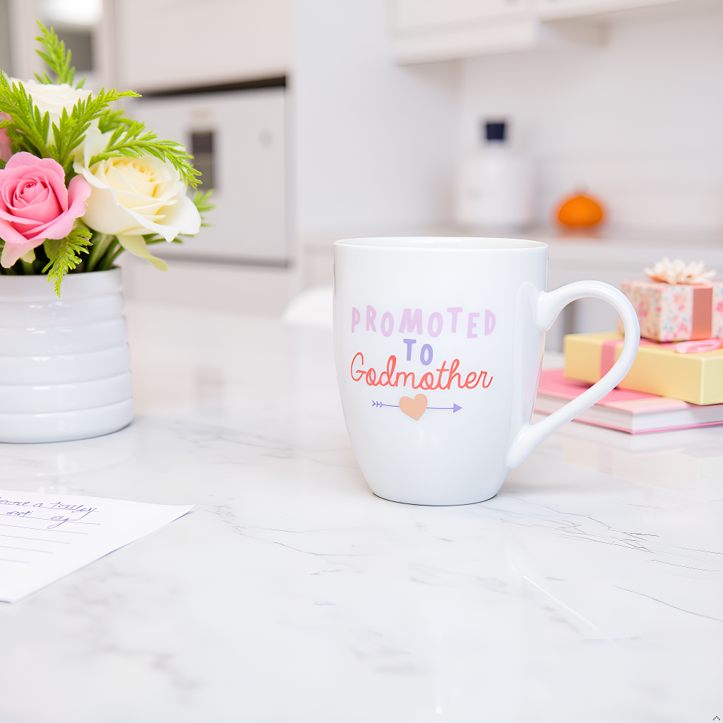 Pearhead - Wholesale Coffee Mug - Promoted to Godmother Coffee Mug, White3