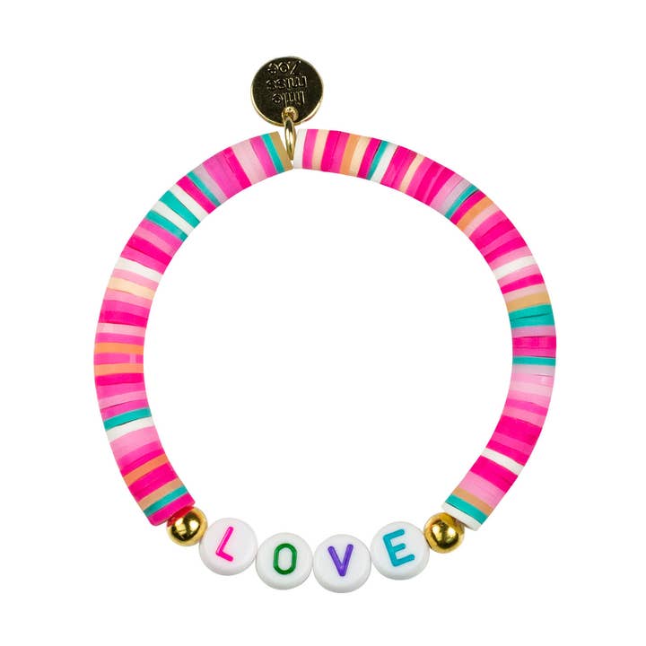 Vinyl Record Word Kids Bracelet - Love for wholesale by Little Miss Zoe