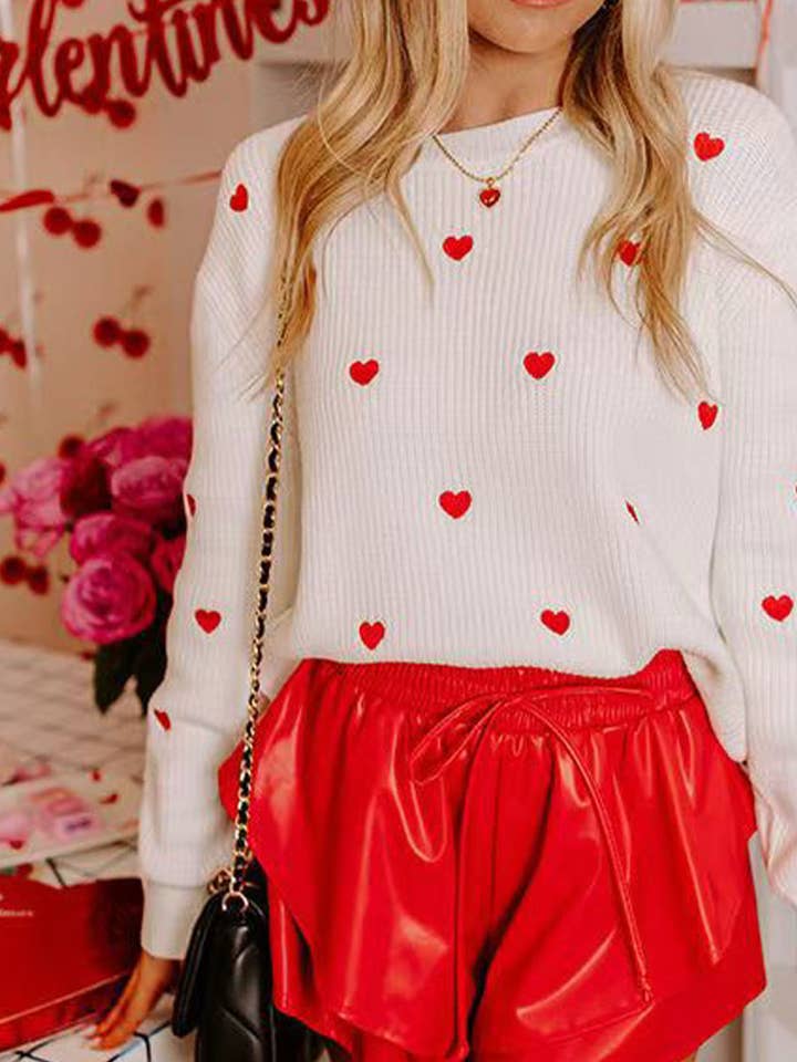 Lily Clothing - Wholesale Knit Sweater - Women's - VALENSTINE'S DAY LOVE JACQUARD JUMPER