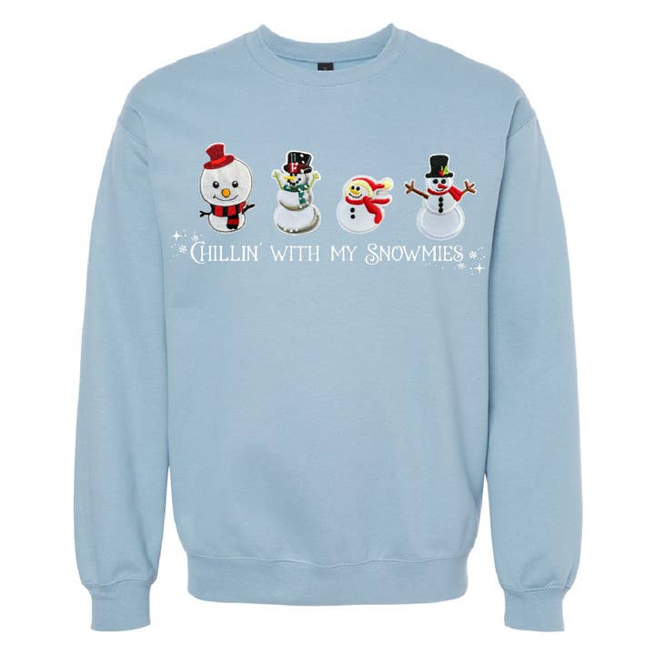 Chillin' With my Snowmies Hybrid Sweatshrit for wholesale by Rogue Society Apparel®️