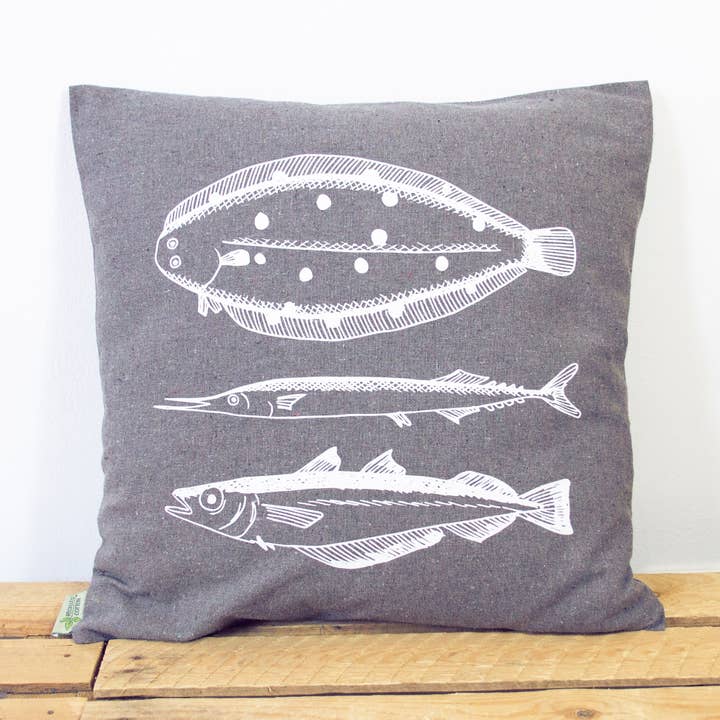 Maritimer Kissenbezug Fische für den Großhandel von Bow & Hummingbird