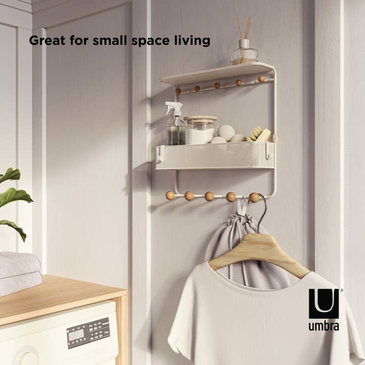 Umbra - Wholesale Wall Mounted Shelf - Estique Shelf with Hooks