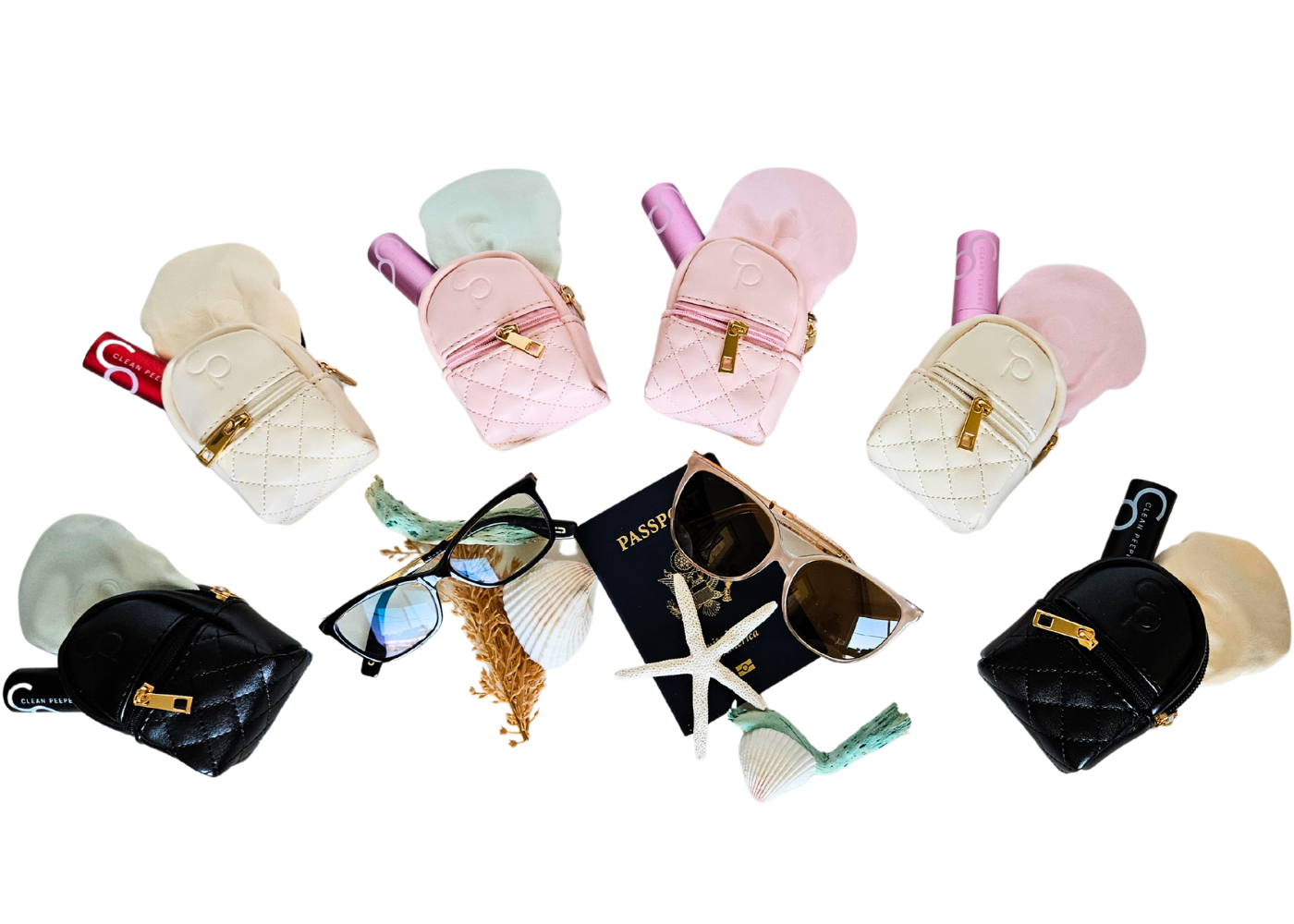 Clean Peepers - Wholesale Eyewear Cases & Holders - Women's - EYEGLASS EGGS™ Travelista Kit8