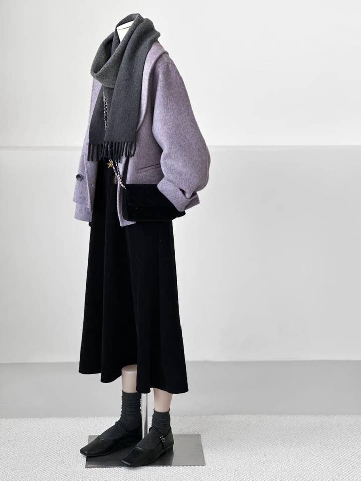 Veste en laine raccourcie Iris - Lavande pour la vente par Loom & Line