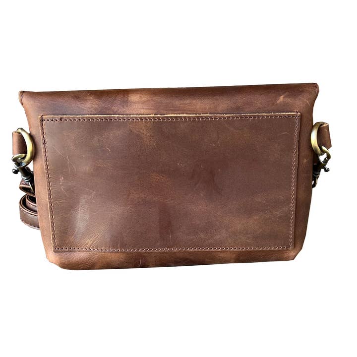 Roma Leathers, Inc. - Wholesale Crossbody Bag - Women's - W022L crazy horse genuine leather crossbody3