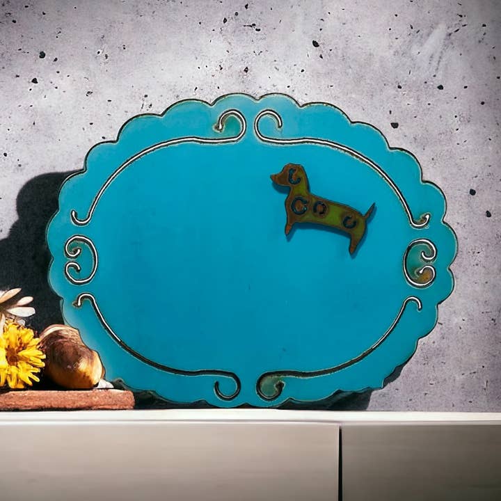 Dog Picture Frame metal memo board Wennie dog cute pet gifts for wholesale by Iron Jewel