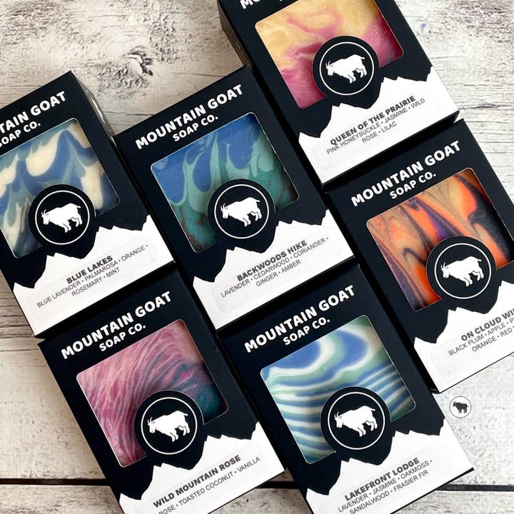 Mountain Goat Soap Company - Wholesale Bar Soap - The Raven Facial Bar Goat Milk Soap (Charcoal, Tea & Honey)