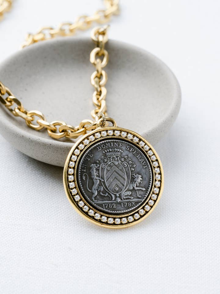 Luxe Coin Necklace for wholesale by Grace Girl Beads