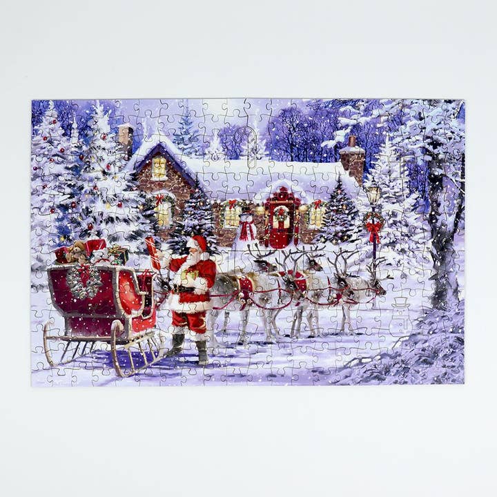 Santa's Visit 300 Piece Wooden Jigsaw for wholesale by All Jigsaw Puzzles