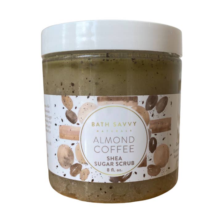 Almond Coffee Sugar Scrub for wholesale by Bath Savvy