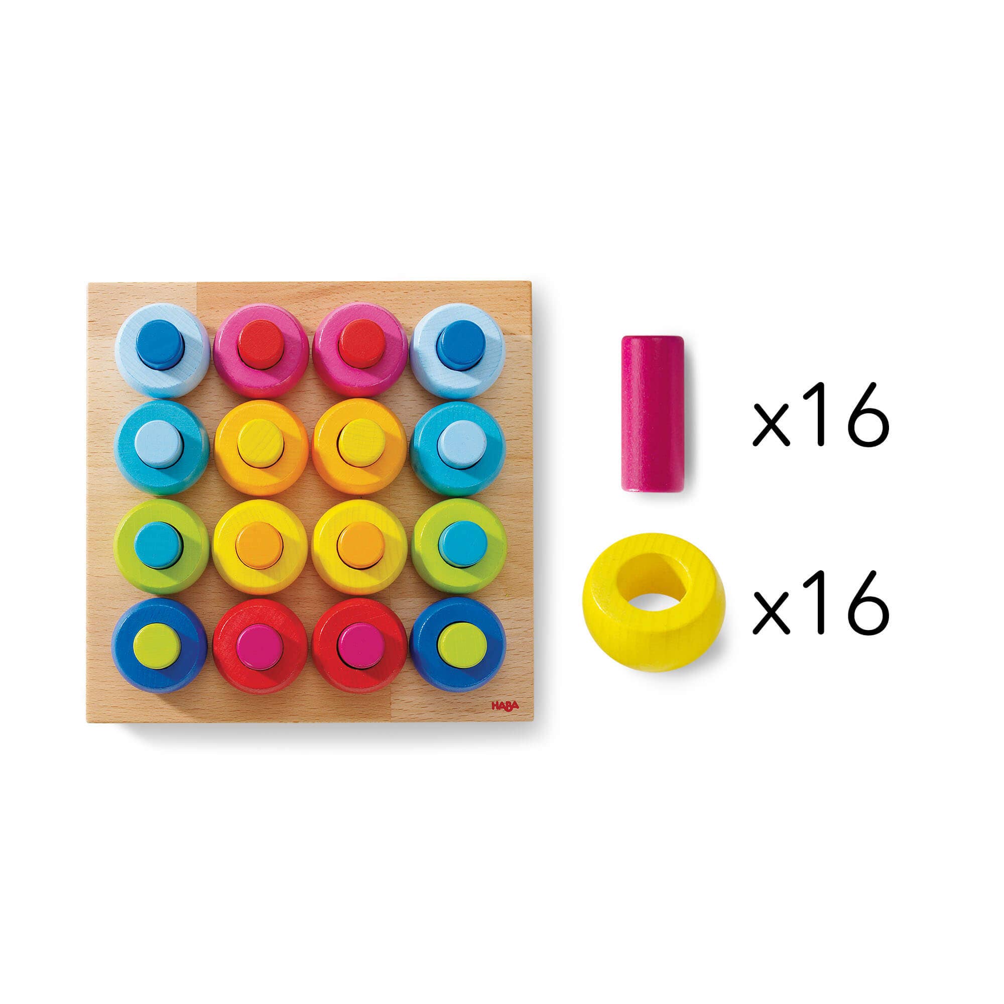 HABA USA - Wholesale Wood Toy - Kids - Rainbow Whirls Pegging Game5