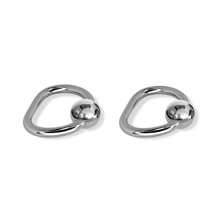 Bodytrend - Wholesale Tepelring - D-RING TEPELPIERCING SIERAAD 14G/1.6MM CHIRURGISCH STAAL 316L1