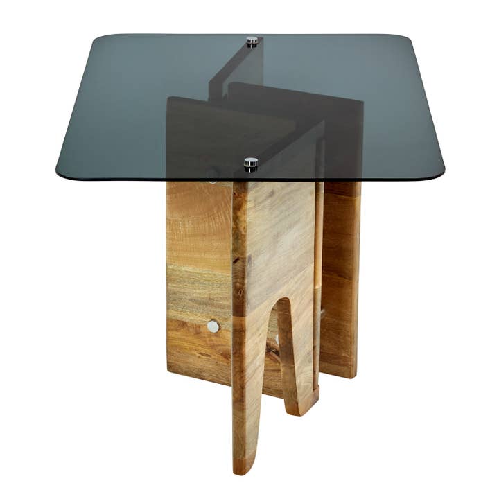 River of Goods - Wholesale Coffee Table - 32" Mildred Mid-Century Wood & Gray Glass Coffee Table10