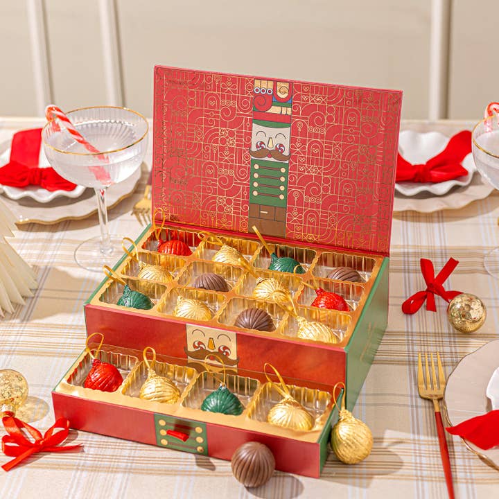 Bonnie & Pop - Wholesale Chocolate Box - Nutcracker Ornament Chocolate Gift Box | Edible Chocolate Christmas Tree Ornaments | Bonnie & Pop5