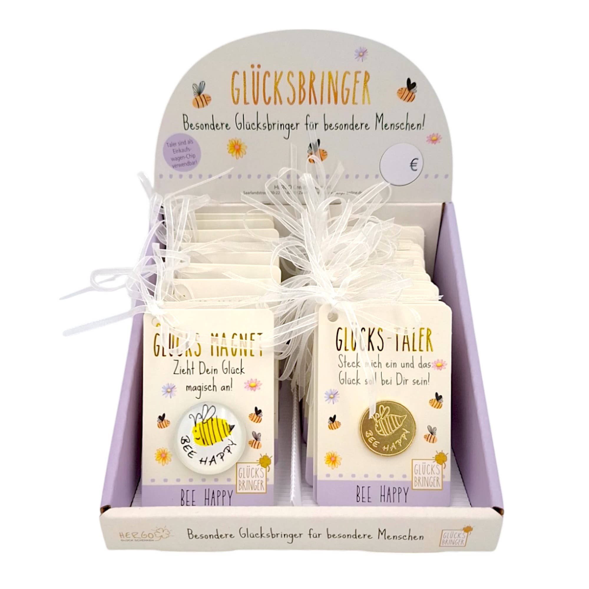 Hergo Creation GmbH - Wholesale Magnet - Set of bee lucky coins (25 pcs.) and magnets (10 pcs.)0